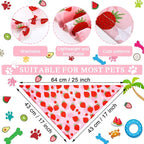 Frienda 20 Pcs Summer Spring Dog Bandanas Hawaiian Style Washable Triangle Pet - Image 2