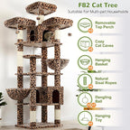 Globlazer Cat Trees and Towers for Multiple Adult Cats, 82-inch XXL Tall Cat - Image 2