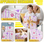 Personalized Paw Print Dog Blanket - Image 6
