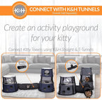 K&H Pet Products Kitty Tower Classy Gray 2 Story - Image 3