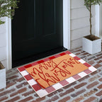 Tinideya 2 Pcs Door Mat Welcome Non Slip Coir Mats Floor Layering Doormats - Image 5
