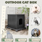 Cat Litter Box Enclosure, Plastic Hidden Litter Box Side Table - Image 7