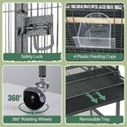ZENY 53-Inch Bird Flight Cage, Wrought Iron Standing Large - Image 5