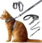 Cat Harness and Leash Set, Anti Escape Adjustable Cat Leash, Comfortable Soft by BECHTEL