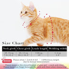 Cat Harness and Leash Set, Adjustable Kitten Harness Escape Proof Cats Harness - Image 6