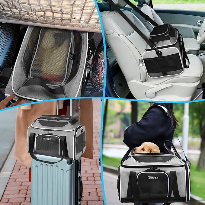 Petskd Top-Expandable Pet Carrier 17x11x9.5 Inches Alaska Airline Approved - Image 8