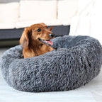 Calming Donut Dogs Beds for Medium Dogs up to 45 lb, 30inch Anti-Slip Plush - Image 2