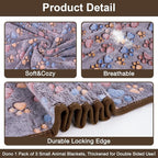 Dono 1 Pack 3 Dog Blankets, Soft Fluffy Fleece Pet Blanket Warm Sleep Mat Paw - Image 5