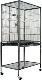 SUPER DEAL 53-Inch Rolling Bird Cage Large Wrought Iron Cage - Image 8