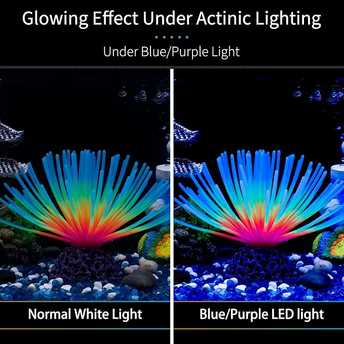 Uniclife Aquarium Imitative Iridescent Blue Sea Urchin Ball Artificial Silicone - Image 3