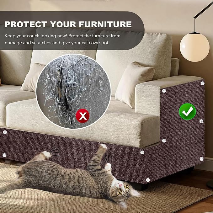 78.7"X15.8" Self-Adhesive Cat Scratching Mat - Image 2