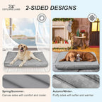 Explore Land Waterproof Dog Bed Cover Machine Washable Fluffy Dog Bed - Image 2