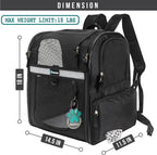 PetAmi Dog Backpack Carrier for Small Large Cat, Ventilated Pet Hiking Backpack - Image 2