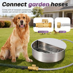 6L Automatic Dog Water Bowl Dispenser Outdoor Stainless Steel Pet Waterer Self - Image 5