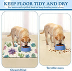 Cactus Flower Pet Feeding Mat for Floors–Christmas Stocking Absorbent Quick Dry - Image 5