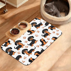 Dog Bowl Mat, Dog Dachshund Pet Feeding Mat by Unknown