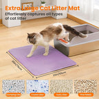 Extra Large Cat Litter Mat, 30x22 Inches Honeycomb Double Layer Cat Litter - Image 2