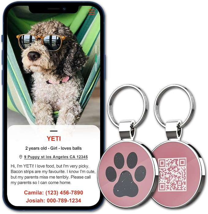 MYLUCKYTAG QR Code Pet ID | Personalized Dog & Cat Collar Tag | Online Profile - Image 5