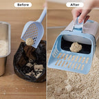 Cat Litter Scoop with Holder & Trash Can, 3-in-1 Mess-Free Poop Scooper - Image 6