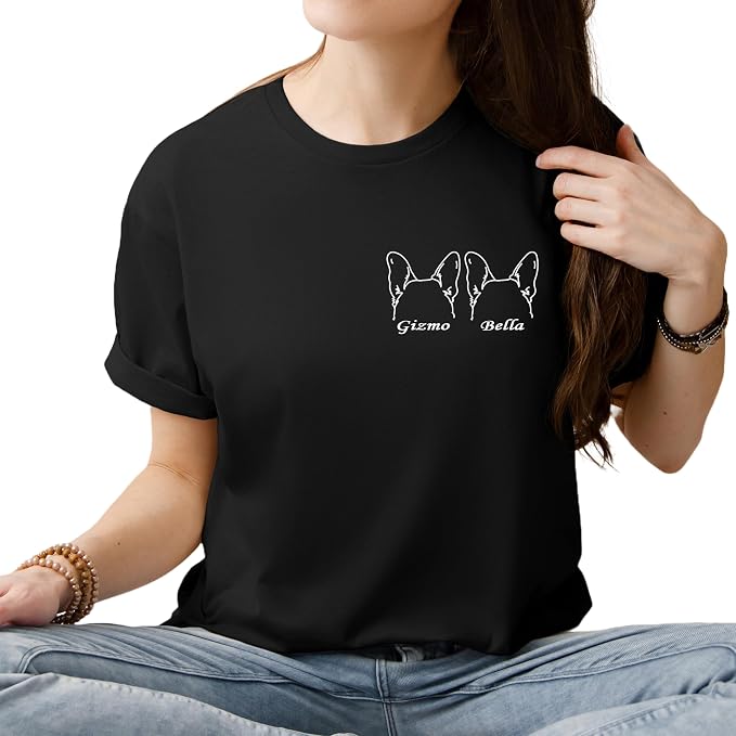 Custom Dog Mom Shirt for Women Pet Ears Sweatshirt by CustomUnique
