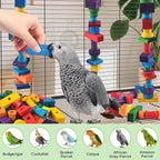 Bird Toys for Parrots, Natural Parrot Chew Training Foot Toy for Amazon African - Image 6