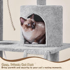 Yaheetech 63.5in Multi-Level Cat Tree Tower Condo - Image 6