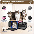 Top and 2 Sides Expandable Pet Carrier 17x11x9.5, TSA Airline Approved Small - Image 5
