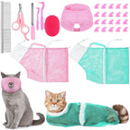 10 Pcs Cat Bathing Bag Set Pet Mesh Shower Bag Anti Bite and Scratch Pet by Kritkin