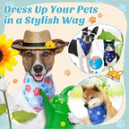 50 Pcs Blue Paw Print Dog Bandanas Bulk Animal Footprint Bandanas - Image 6