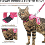 PUPTECK Cat Harness and Leash Set Escape Proof, Reflective Adjustable Soft Mesh - Image 3
