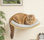 Cat Window Perches, Curved Cat Wall Beige Bed and 2 Floating Wall Steps - Image 7