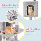 Allewie 29 Inches Cat Tree Tower/Plush Perches Platform/Condo/House/Sisal - Image 3