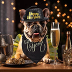 Suhine 3 Pcs Pet Happy New Year Costume Dog New Years Outfit Accessories - Image 6