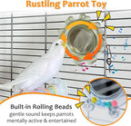 2Pcs Innovation Bird Toy with Hd Mirror, Spinner Rattle Parakeet Toy with - Image 4