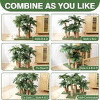 40'' Tall Cat Scratching Post Cat Tree, 3 Curved Design Palm Tree Cat - Image 6
