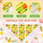 Abbylike 50 Pcs Easter Dog Bandanas Bulk Bunny Egg Carrot Bandanas - Image 3