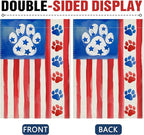 Dyrenson 4th of July Dog Cat Paw Prints Decorative Garden Flag, Patriotic - Image 3