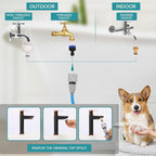 Belle Vous Dog Bath Hose Sprayer and Scrubber Attachment - Image 5