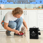 Meraki Home Farmhouse Cat Food and Treats Containers + Feed Scoop + Pet Food - Image 6