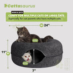 CATTASAURUS Peekaboo Cat Cave for Multiple & Large Cats Up to 30-45 Lbs - Image 7