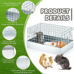 14 x 8 x 8 Inch 1 Hole Folding Guinea Pig Carrier Chinchilla Carrier Portable - Image 3