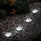 Animal Paw Print Solar Lights Outdoor Garden Decor, 4 Pack Paw Print Lights - Image 5