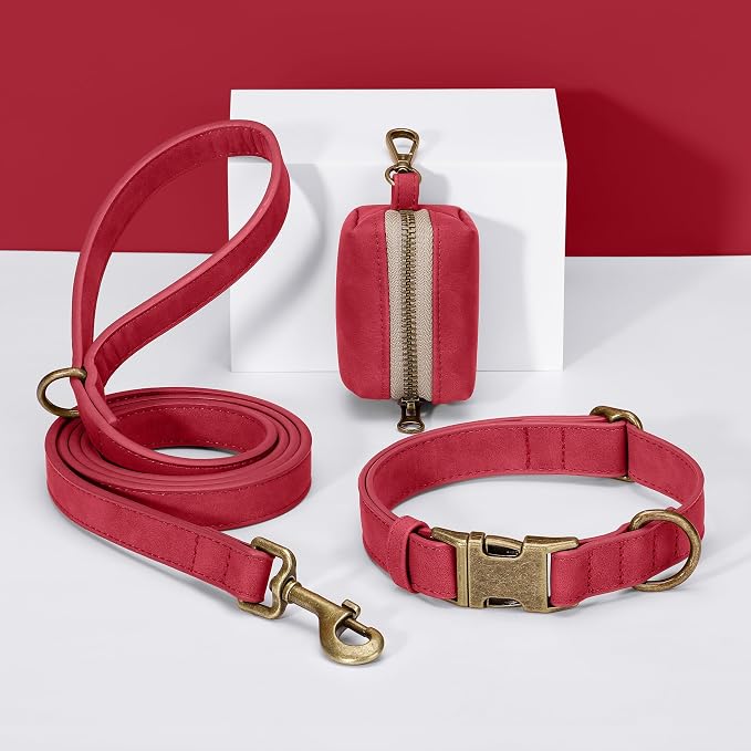 Didog Soft PU Leather Dog Collar, Stylish Quick Released Dog Collars - Image 5