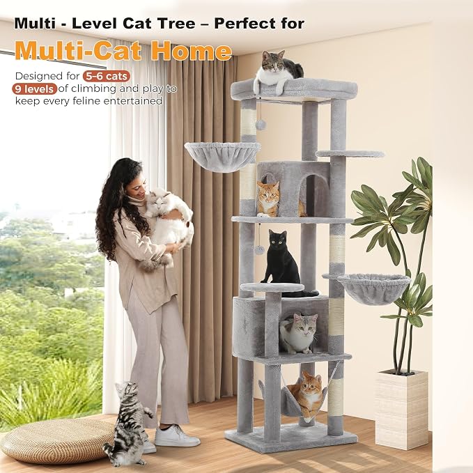 71.2" Tall Cat Tree for Indoor Cats - Image 5