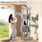 71.2" Tall Cat Tree for Indoor Cats - Image 5