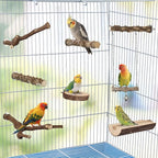 7PCS Bird Perches, Natural Wood Parrot Perch Stand, Bird Perch Chewing Stick - Image 7