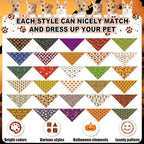 Sanwuta 120 Pcs Halloween Dog Bandanas Bulk Skeletons Pumpkin Bat Skull Ghost - Image 3