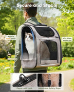 Pecute Cat Backpack Carrier XL, ExpandablePet Backpack - Image 5