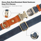 Plutus Pet Genuine Leather & Hemp Dog Collar – Adjustable Heavy Duty Pet Collar - Image 5