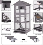 Aivituvin Outdoor Bird Cage Large Wooden Bird Aviary - Image 6